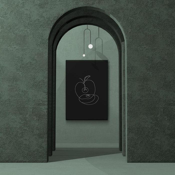 Walljar Apple Line Art