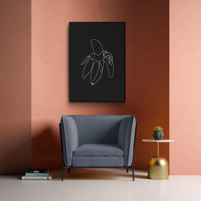 Walljar Banana Line Art