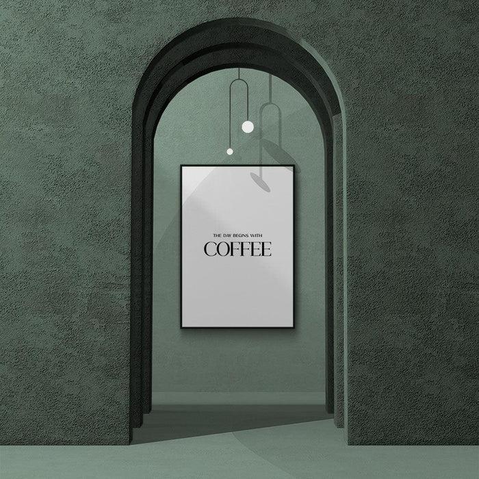 Walljar Begin With Coffee