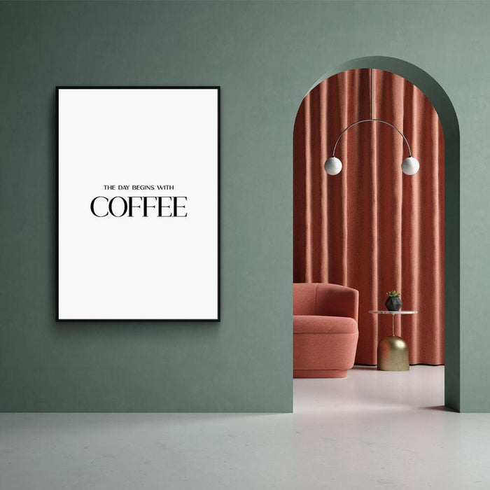 Walljar Begin With Coffee