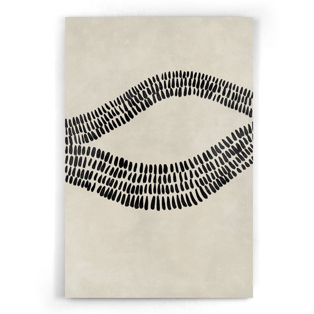 Walljar Black And White Abstract Drieluik