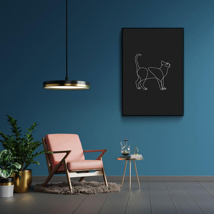 Walljar Cat Line Art