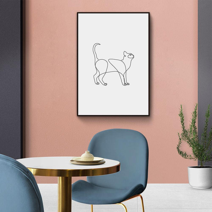 Walljar Cat Line Art