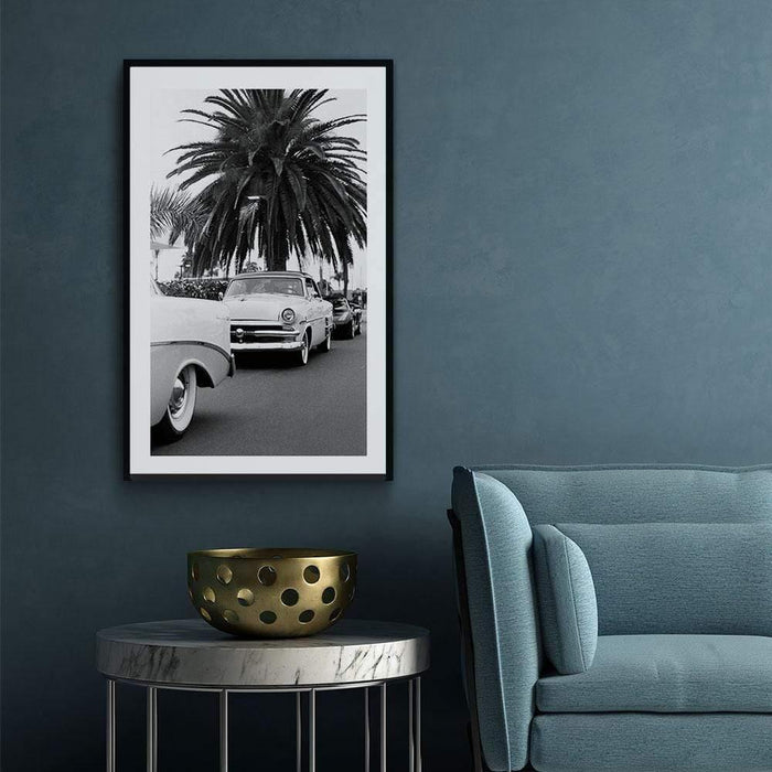 Walljar Classic Car Under A Palm Tree