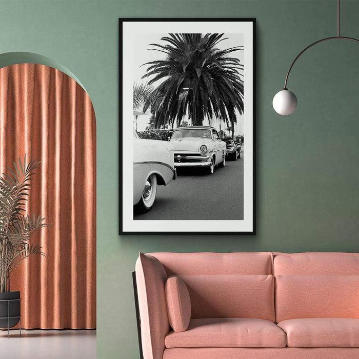 Walljar Classic Car Under A Palm Tree