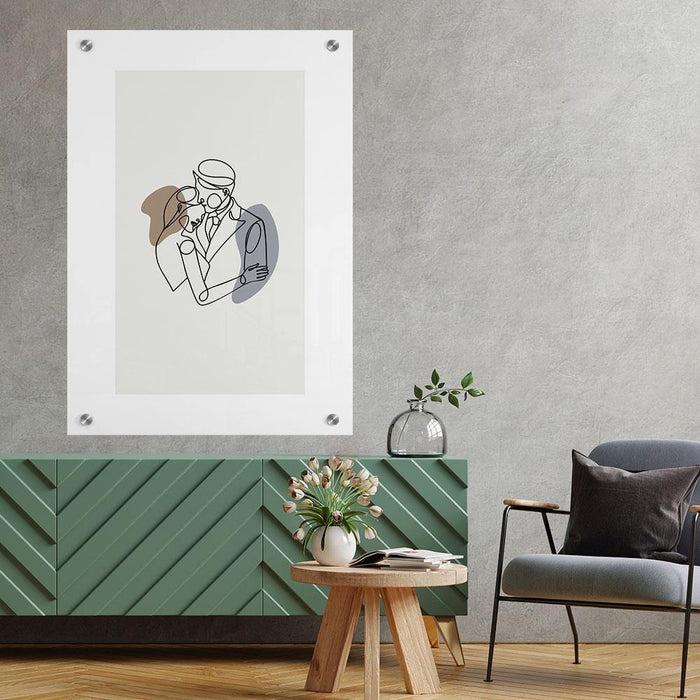 Walljar Couple Line Art