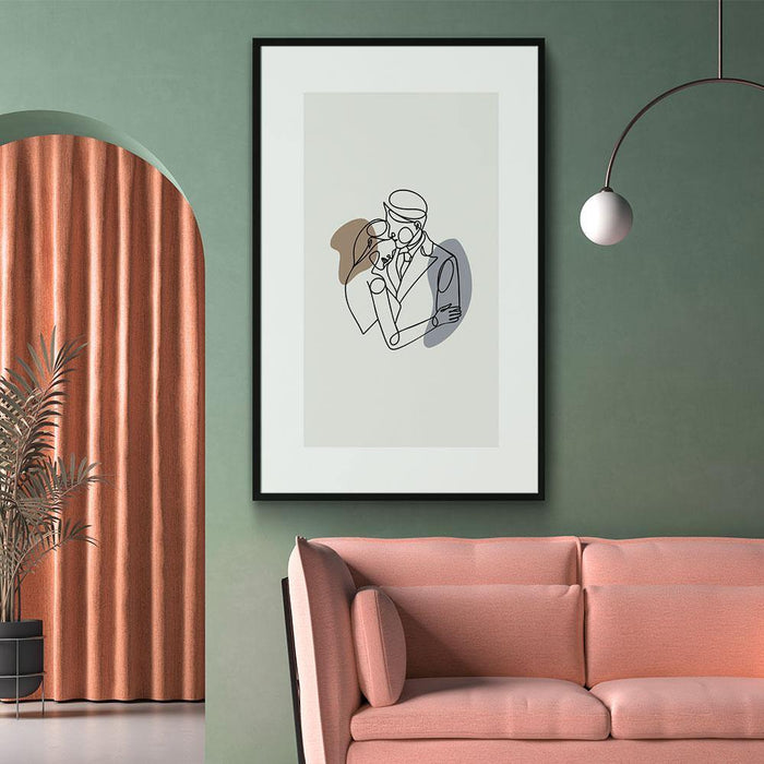 Walljar Couple Line Art