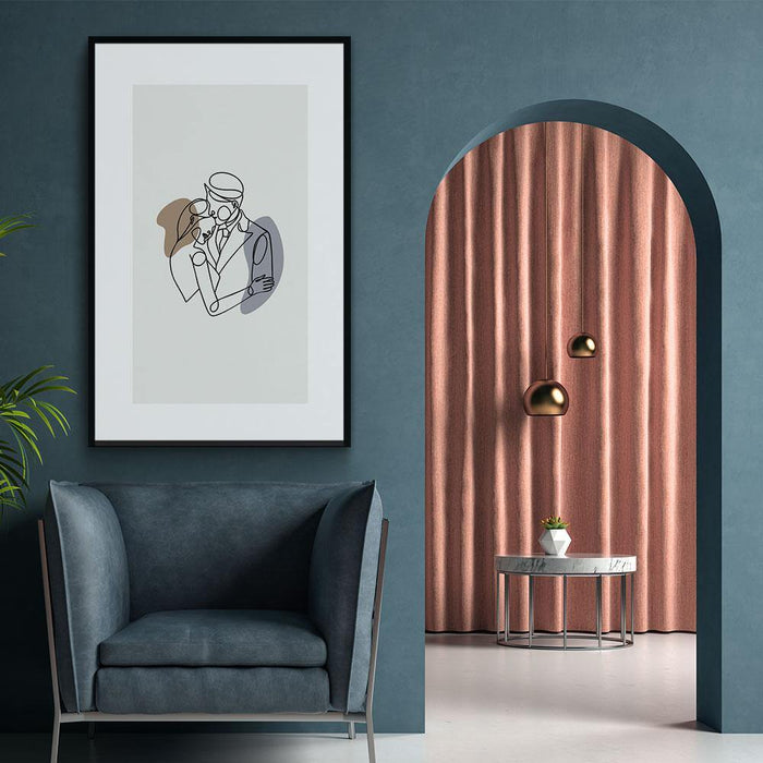 Walljar Couple Line Art