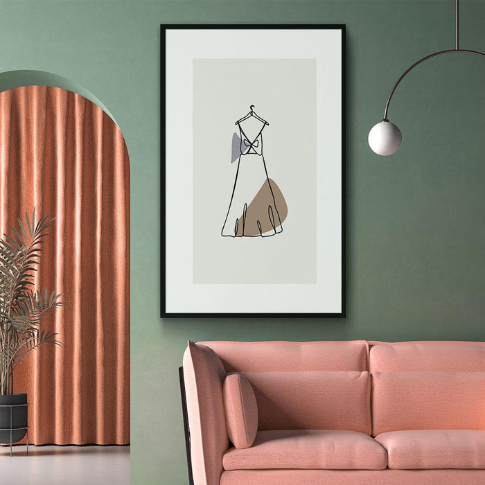 Walljar Dress Line Art