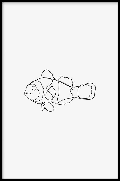 walljar Finding Nemo Line Art