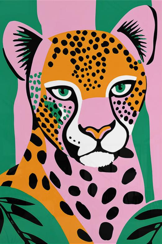 walljar Funky Luipaard