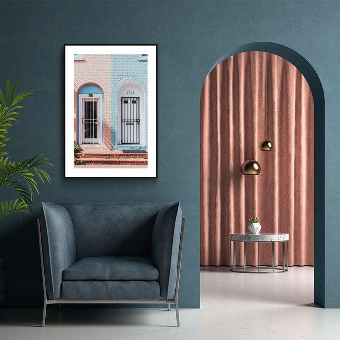 Walljar Gekleurde Huizen