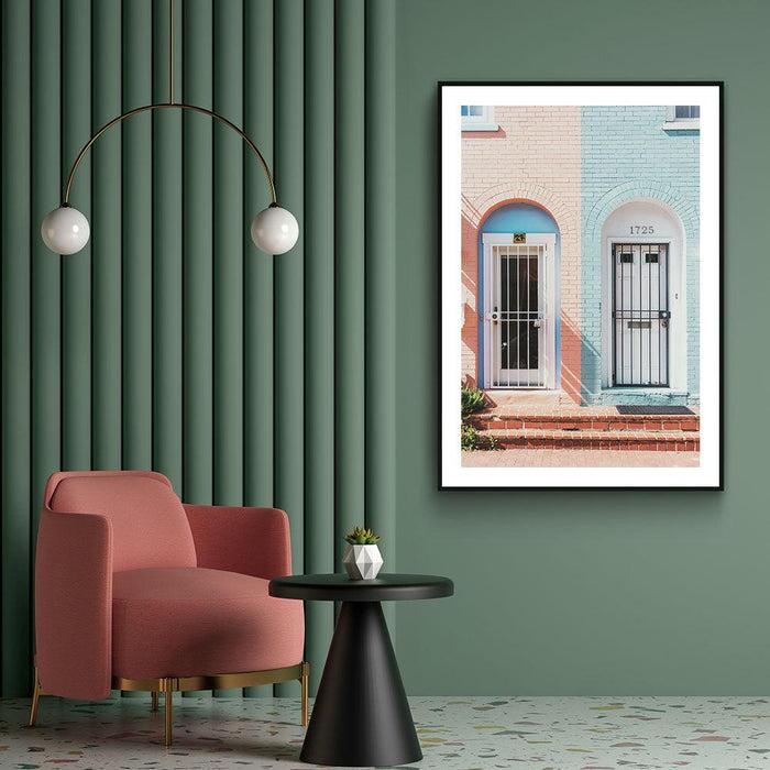 Walljar Gekleurde Huizen