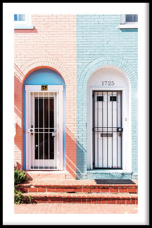 walljar Gekleurde Huizen