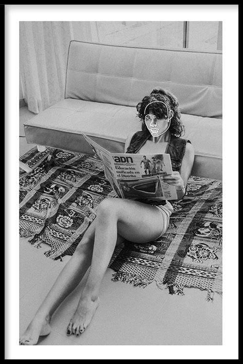 walljar Girl Next To A Sofa