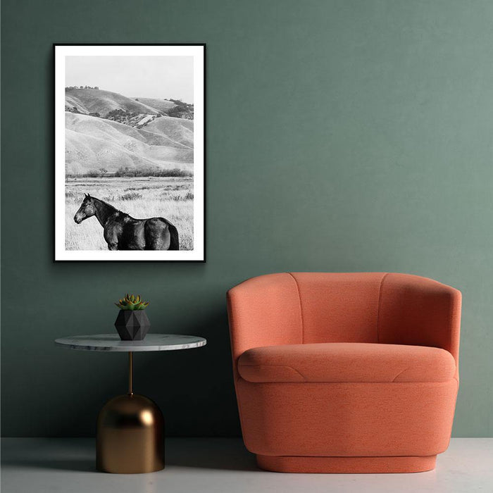 Walljar Horse Next To Mountain