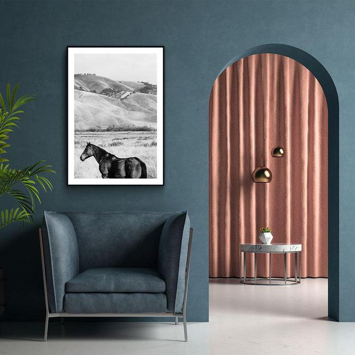 Walljar Horse Next To Mountain