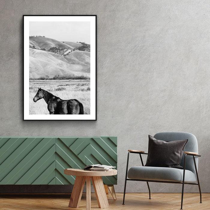 Walljar Horse Next To Mountain