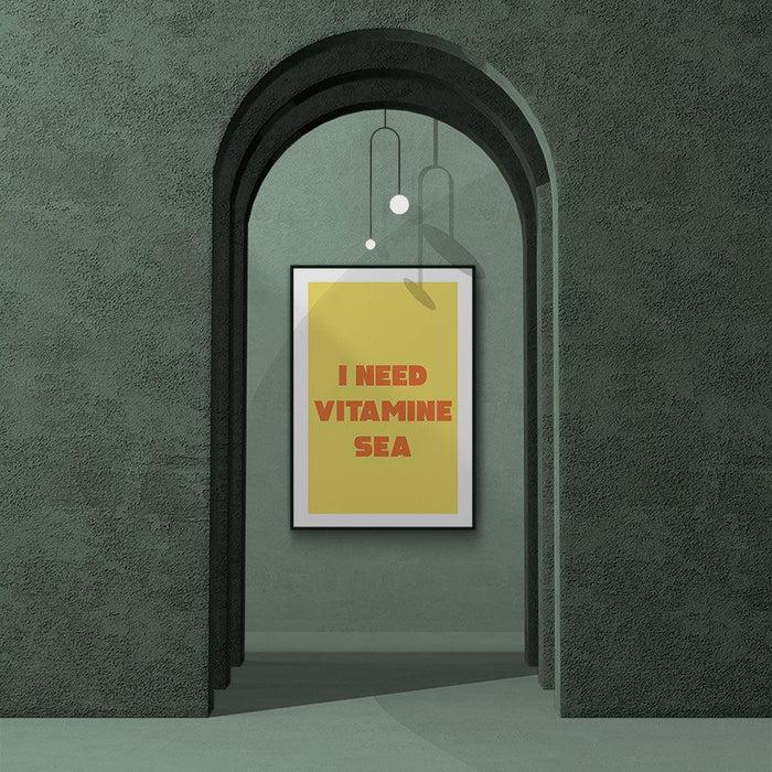 Walljar I Need Vitamine Sea