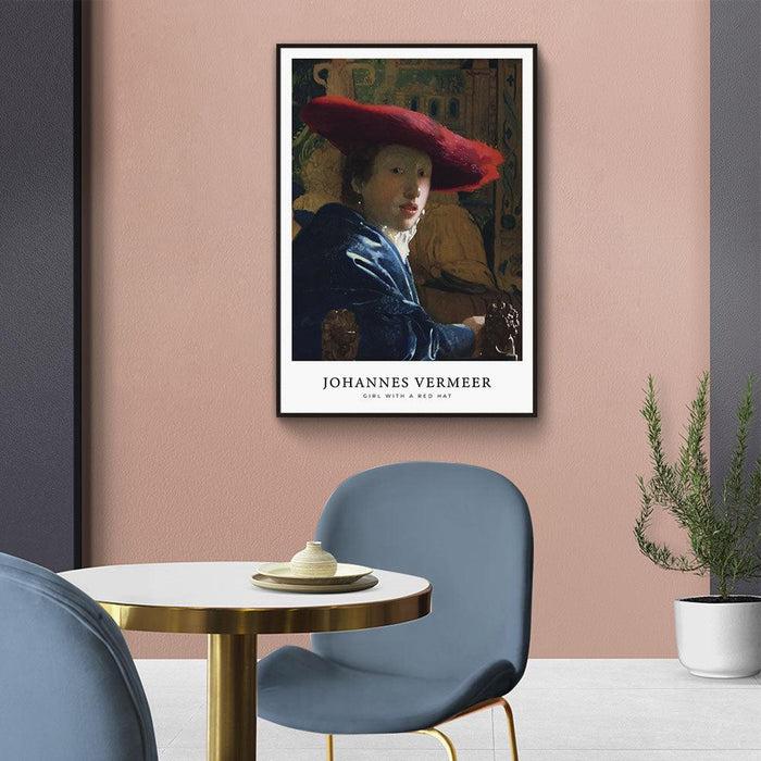 Walljar Johannes Vermeer - Meisje Met De Rode Hoed
