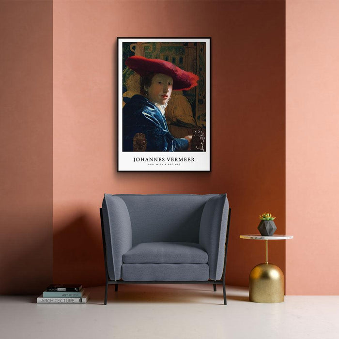 Walljar Johannes Vermeer - Meisje Met De Rode Hoed