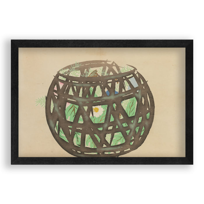 Walljar Kamisaka Sekka - Flower Basket