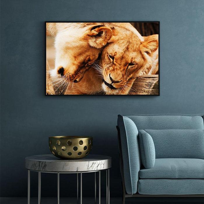 Walljar Knuffelende Leeuwen
