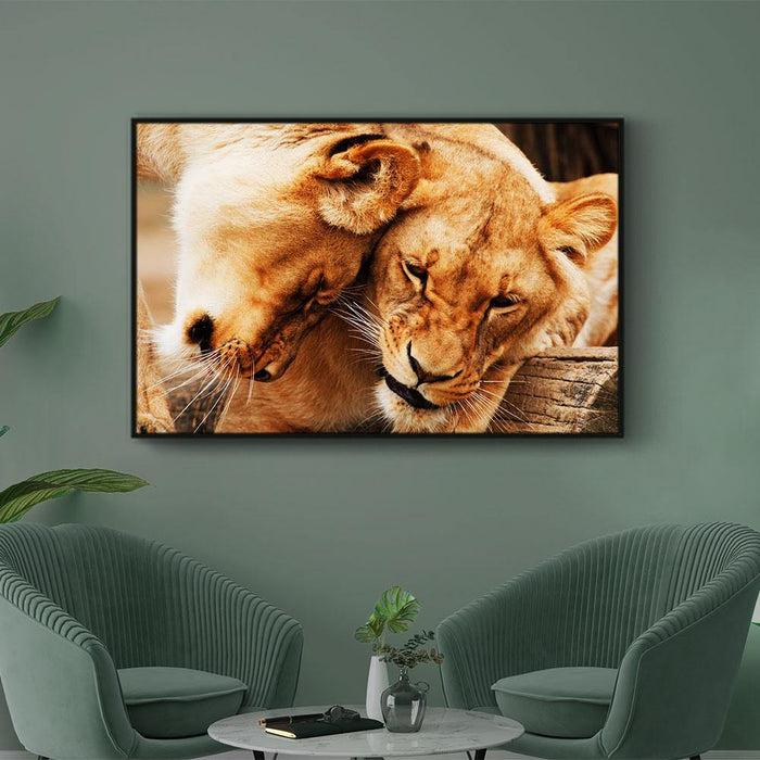Walljar Knuffelende Leeuwen