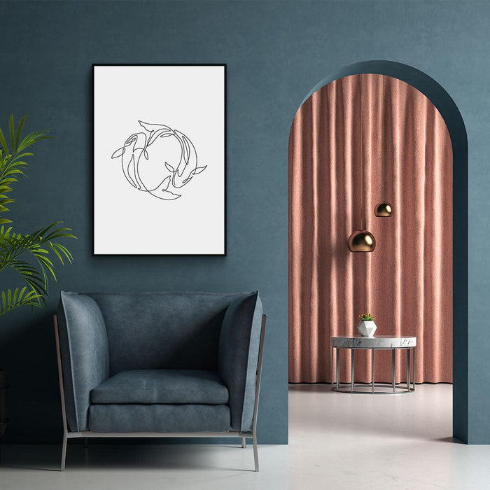 Walljar Koicarp Circle Line Art