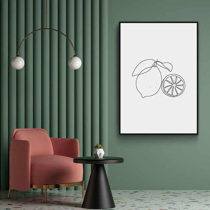 Walljar Lemons Line Art