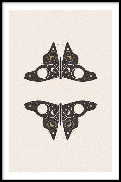 walljar Maan Ster Vlinder