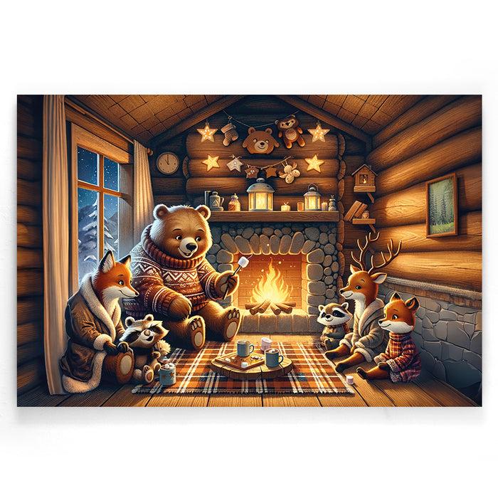 walljar Marshmallow Feestje met chocolademelk