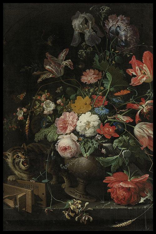 walljar Mignon - Stilleven De Omvergeworpen Ruiker