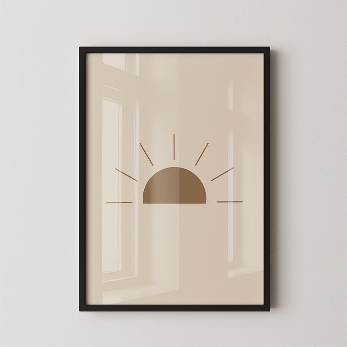 Walljar Minimalistische Zon Poster