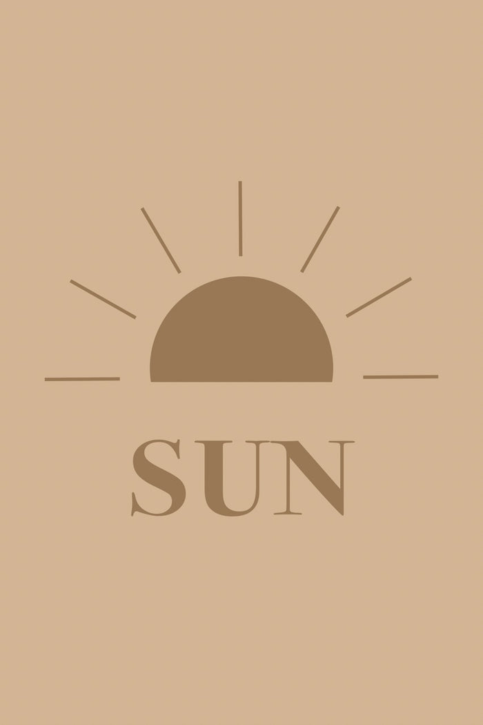 walljar Minimalistische Zon + Tekst Poster