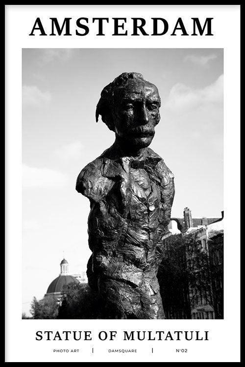 walljar Multatuli Beeld - Amsterdam Noir