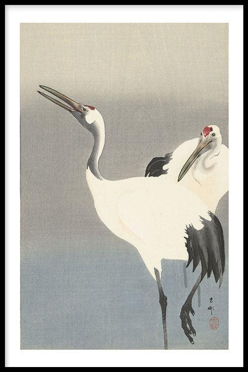 walljar Ohara Koson - Crane bird