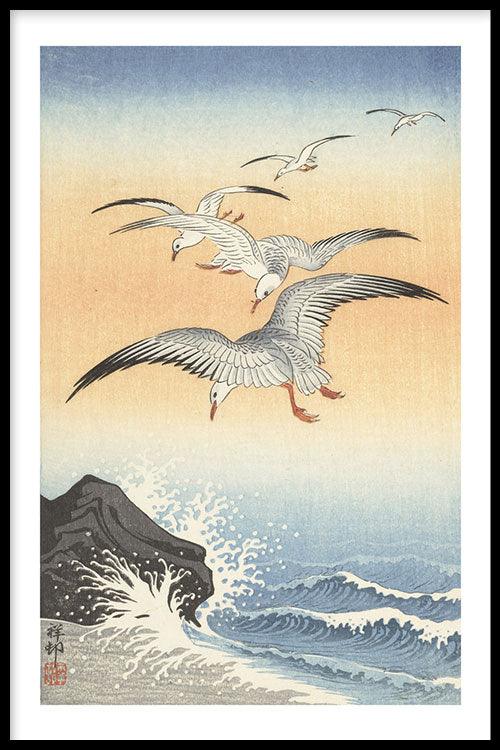 walljar Ohara Koson - Seagulls
