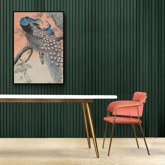 Walljar Ohara Koson - Two Peacocks On Tree Branch