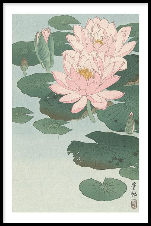 walljar Ohara Koson - Water Lily