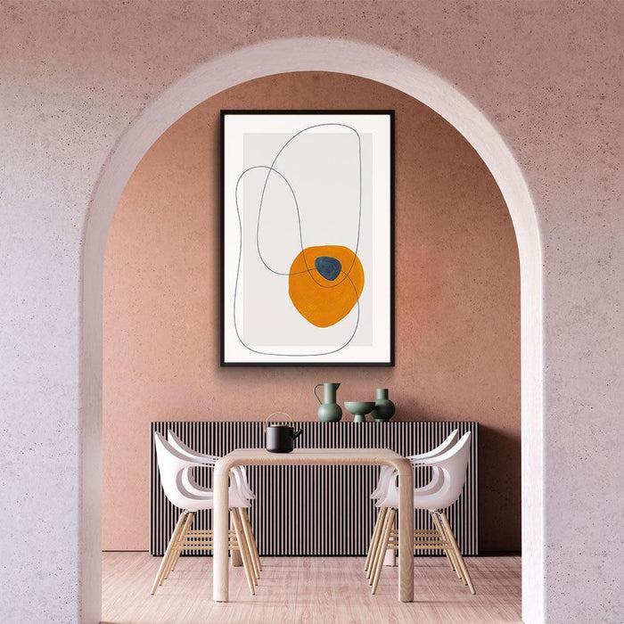 Walljar Orange Circle