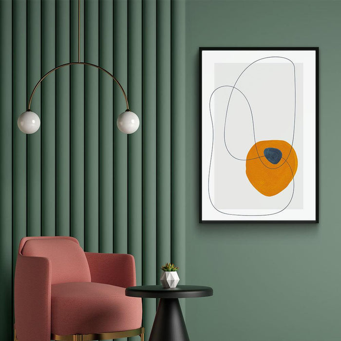 Walljar Orange Circle