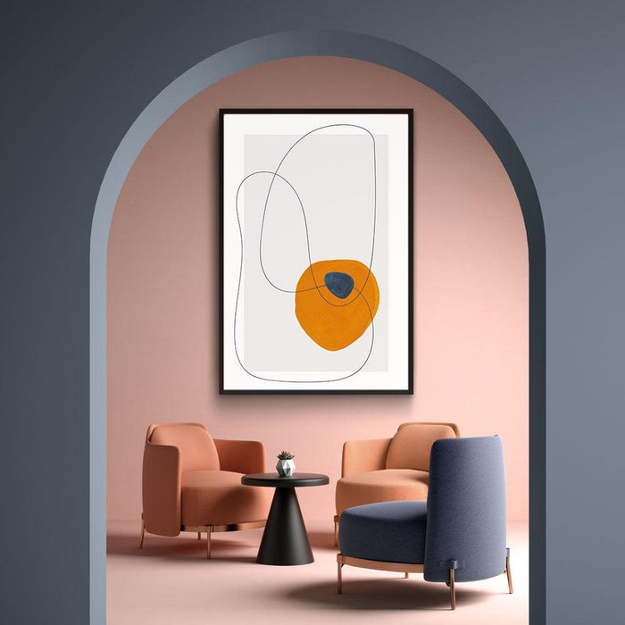 Walljar Orange Circle