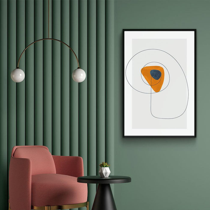 Walljar Orange Triangle