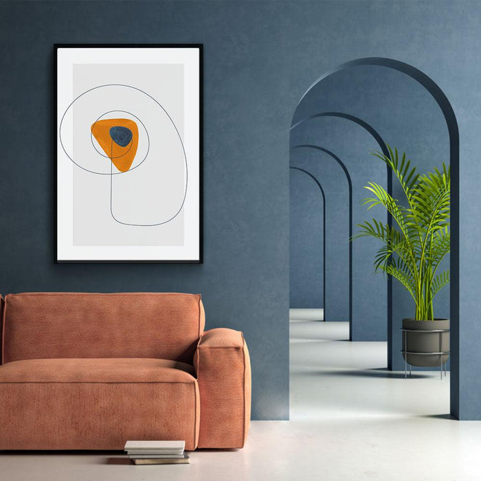 Walljar Orange Triangle