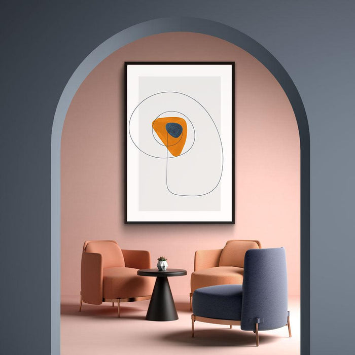 Walljar Orange Triangle