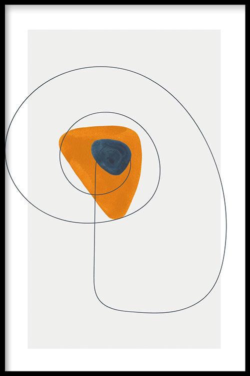 walljar Orange Triangle