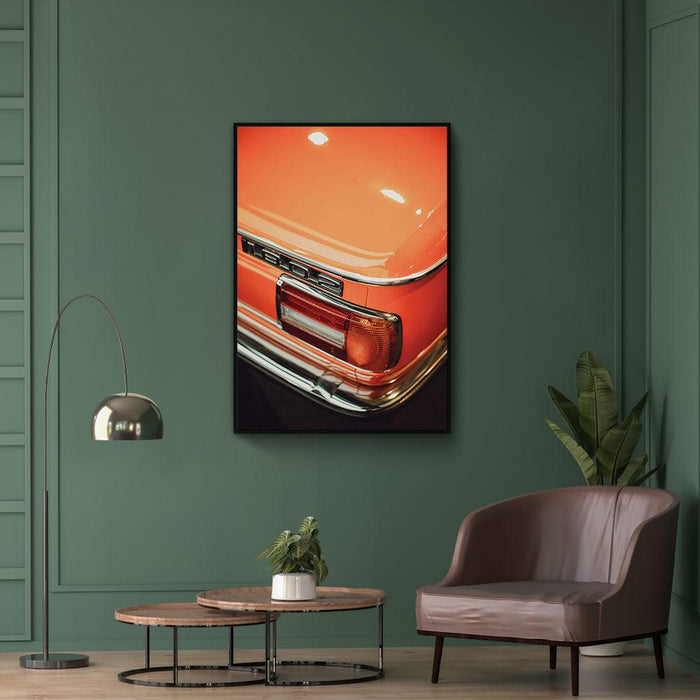 Walljar Oranje Vintage Auto