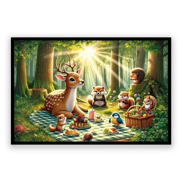 Walljar Picknick Met Bosbewoners In De Zon