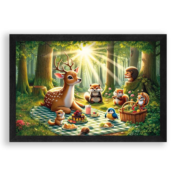 Walljar Picknick Met Bosbewoners In De Zon